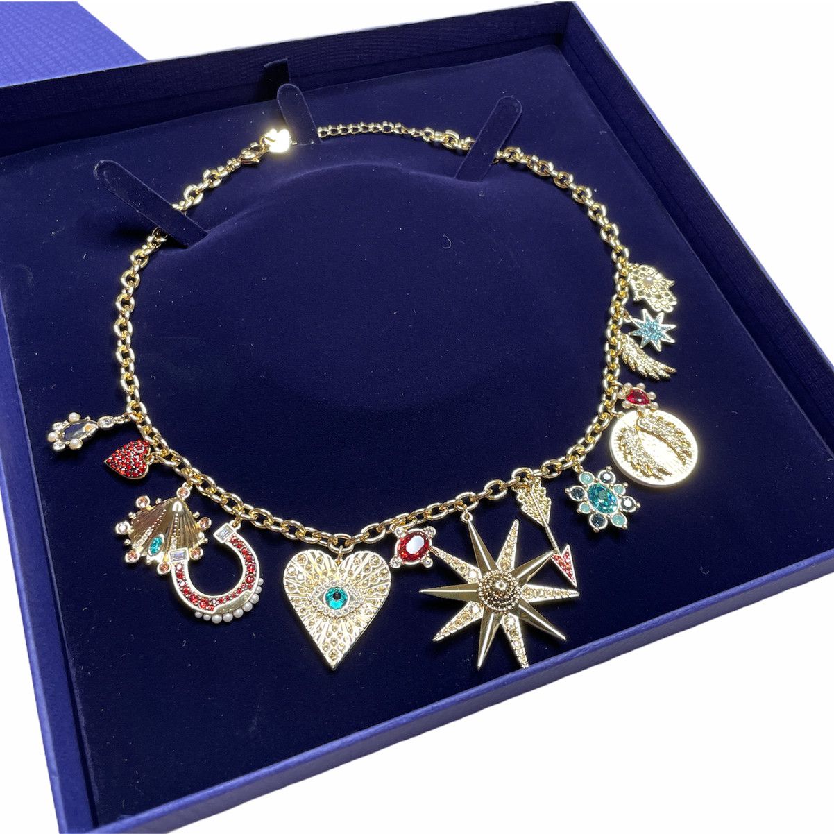 Swarovski Lucky Goddess Charms Necklace in Metallic | Lyst