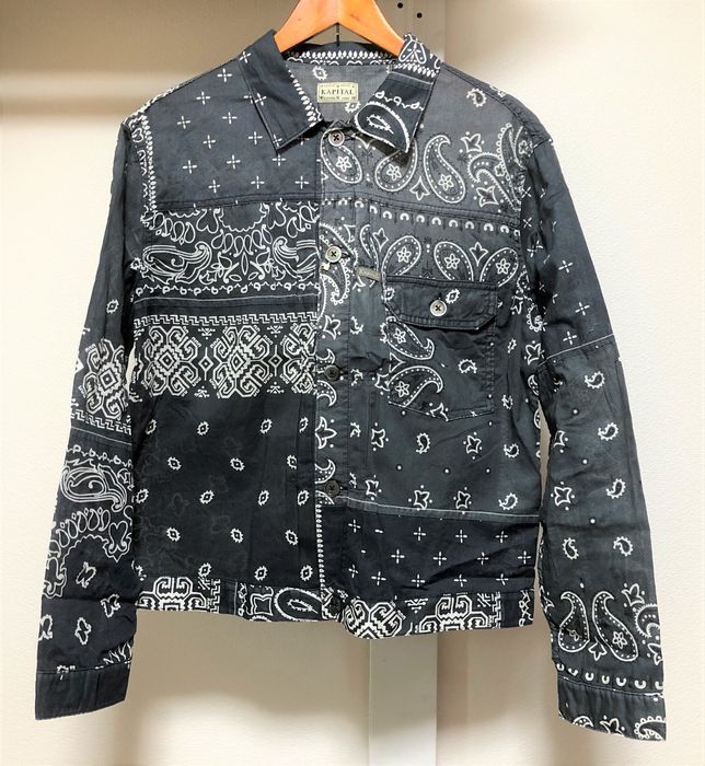 Kapital KAPITAL BANDANA PATCHWORK JACKET black XL new Japan 21ss