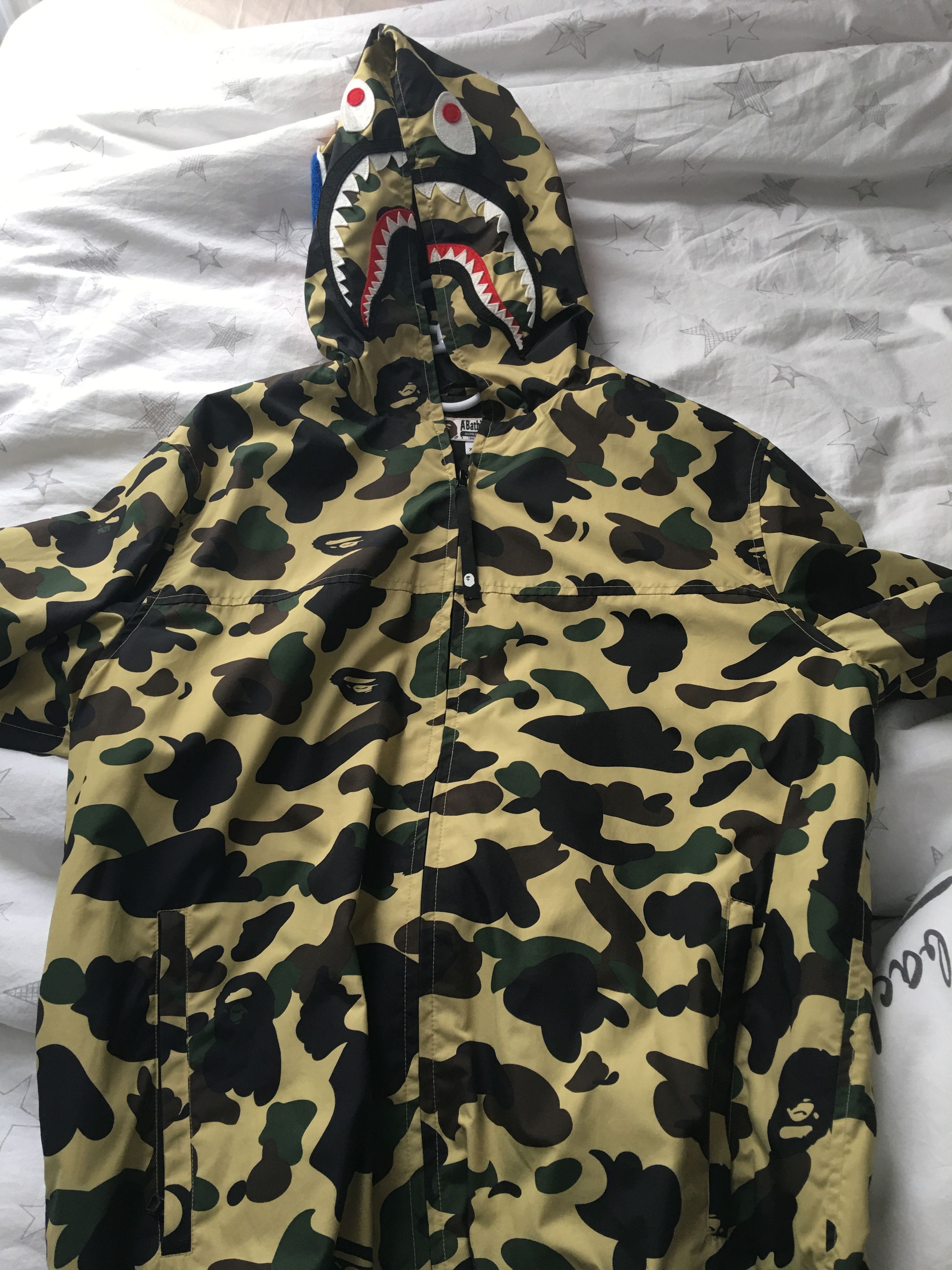 Bape Yellow camo shark jacket Size US XL / EU 56 / 4 - 2 Thumbnail