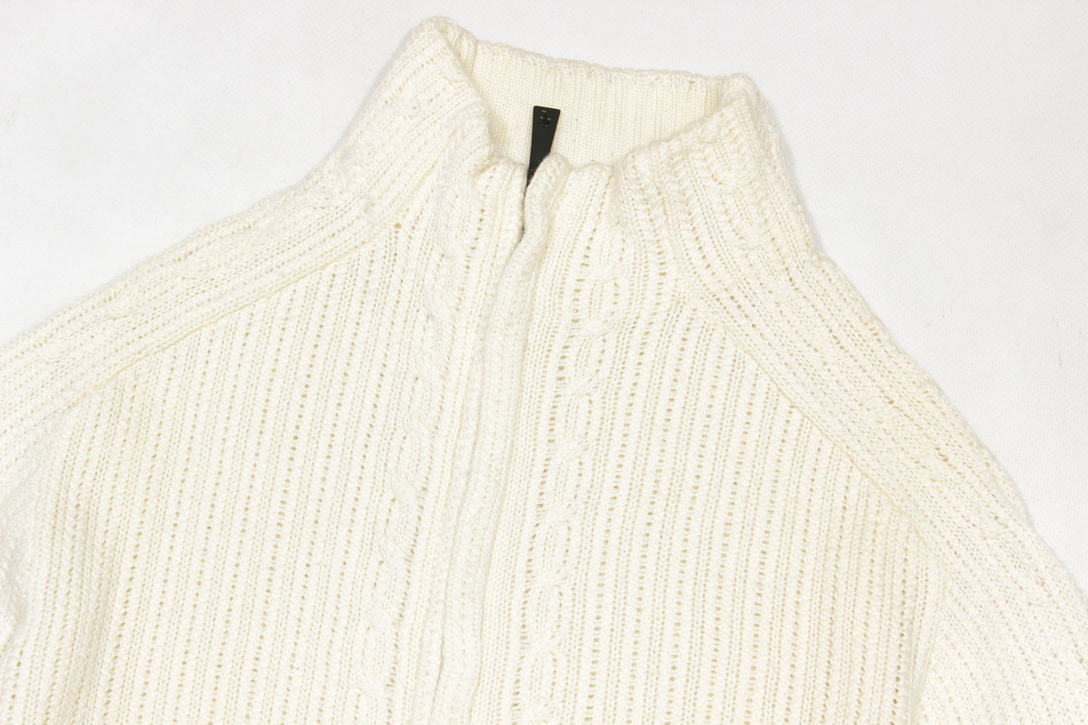 Versace 90S Logo Cable Wool Zip Knit Vintage Size US M / EU 48-50 / 2 - 3 Thumbnail