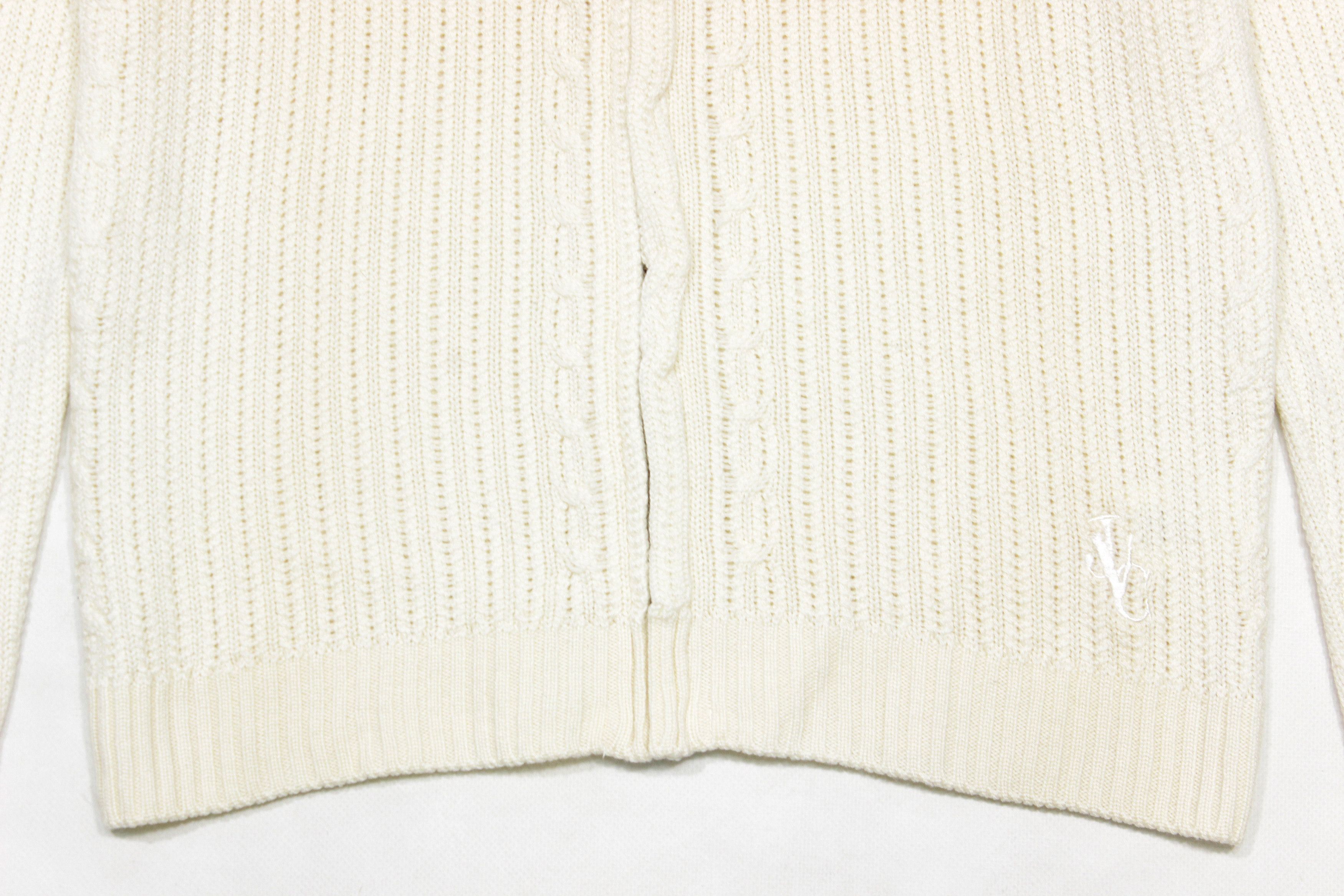 Versace 90S Logo Cable Wool Zip Knit Vintage Size US M / EU 48-50 / 2 - 4 Thumbnail