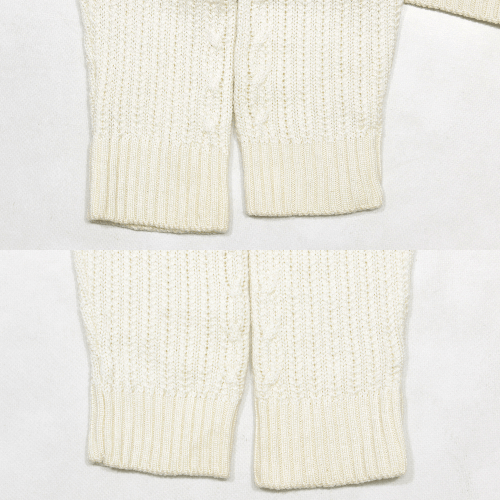 Versace 90S Logo Cable Wool Zip Knit Vintage Size US M / EU 48-50 / 2 - 9 Thumbnail