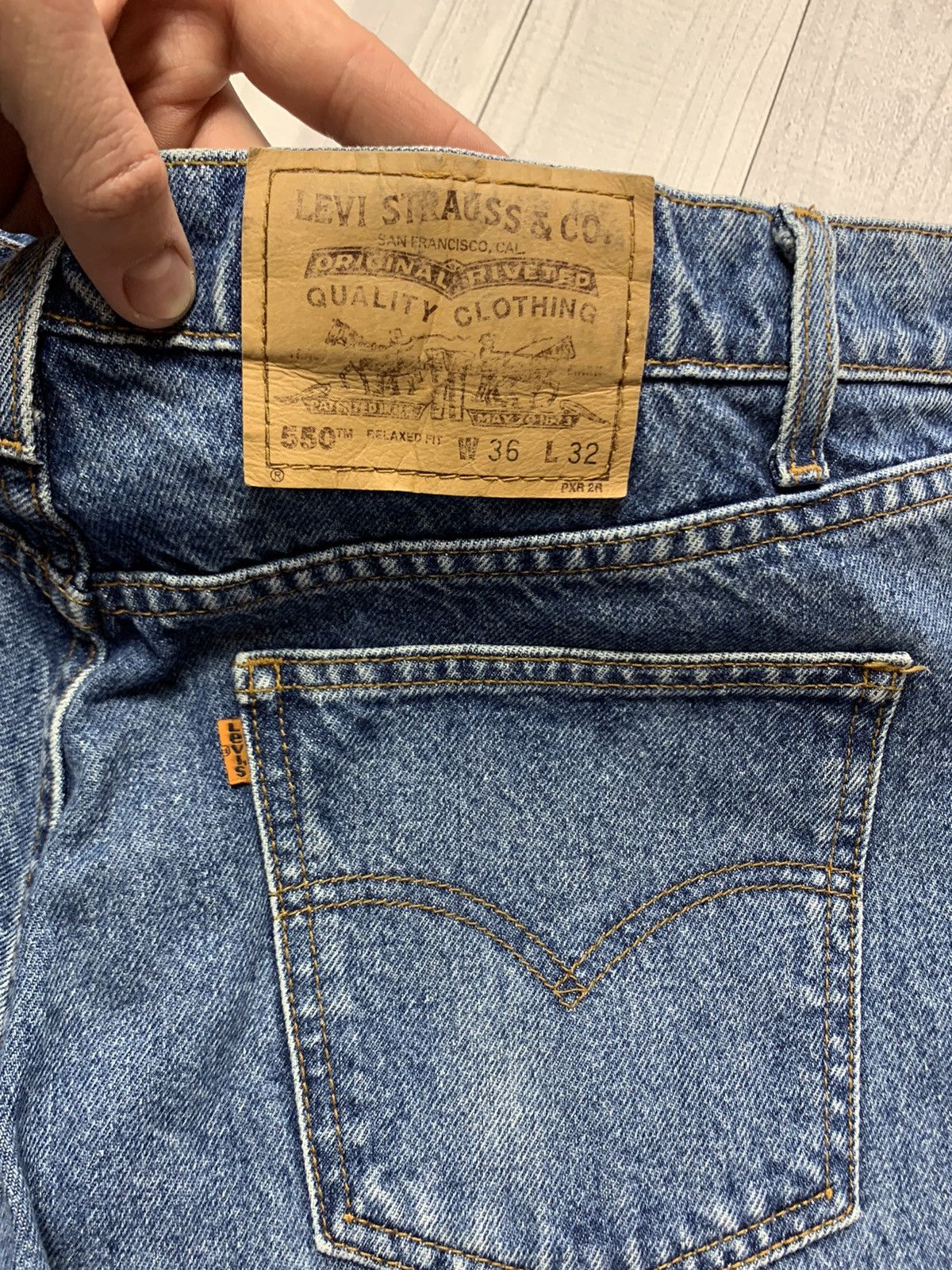 Levi's Vintage denim jeans Levis 550 orange tab W36L32 Size US 36 / EU 52 - 2 Thumbnail