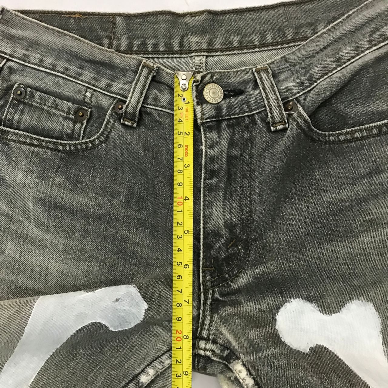 Japanese Brand × Levi's 🔥 Vintage Levi's 502 Art Skeleton Denim Jeans Size US 28 / EU 44 - 10 Thumbnail