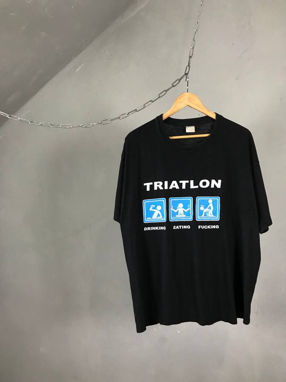 Vintage Triatlon humor vintage streetwear tee Size US XXL / EU 58 / 5 - 1 Thumbnail