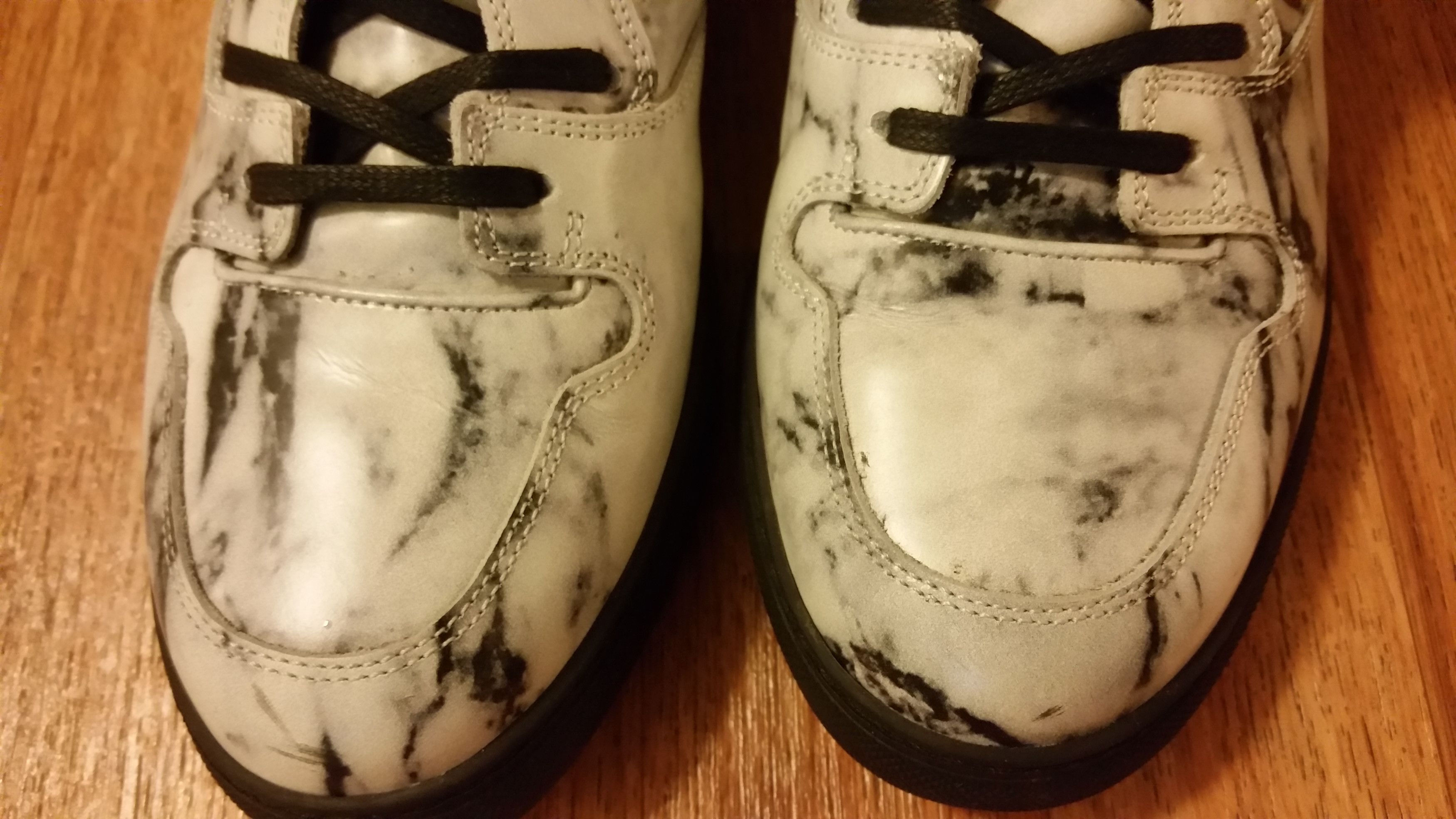 Balenciaga Marble Double Stitch Hi-Top Leather Sneakers Size US 8 / EU 41 - 7 Thumbnail