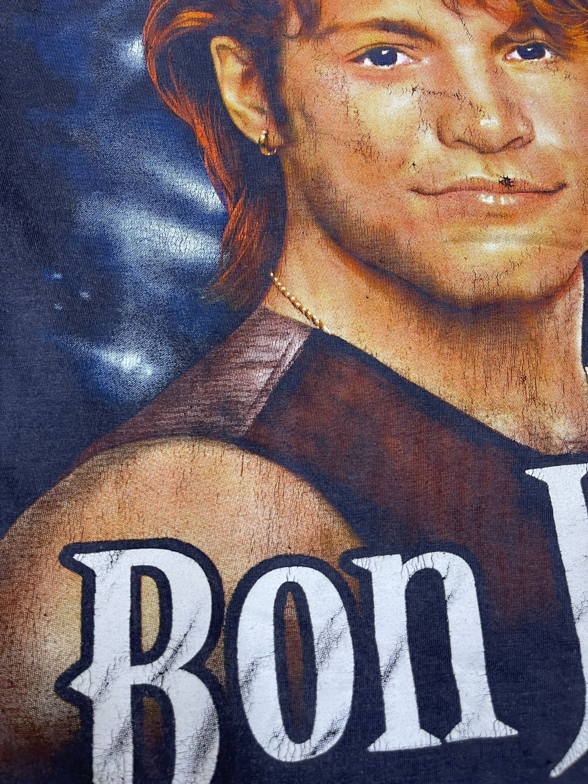 Band Tees × Bon Jovi × Vintage VINTAGE BON JOVI OVERPRINT 90s BAND TEES Size US XL / EU 56 / 4 - 6 Thumbnail