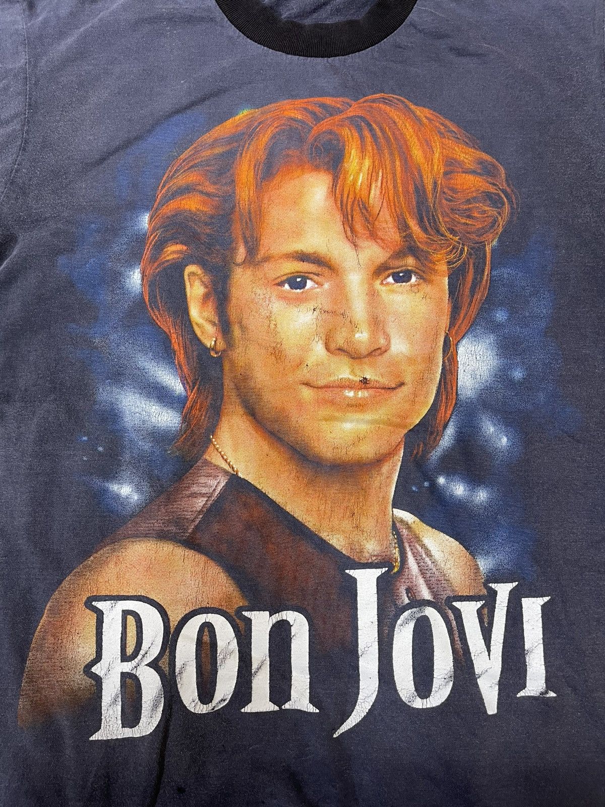 Band Tees × Bon Jovi × Vintage VINTAGE BON JOVI OVERPRINT 90s BAND TEES Size US XL / EU 56 / 4 - 3 Thumbnail