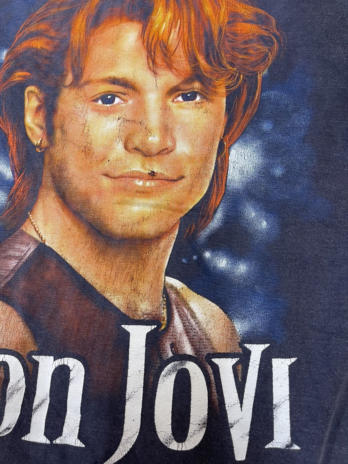 Band Tees × Bon Jovi × Vintage VINTAGE BON JOVI OVERPRINT 90s BAND TEES Size US XL / EU 56 / 4 - 8 Thumbnail