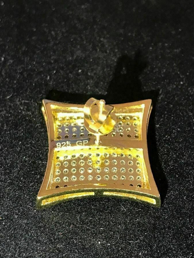 Other 14k Gold Plated Sterling Silver Square Diamonds Earrings Size ONE SIZE - 3 Thumbnail