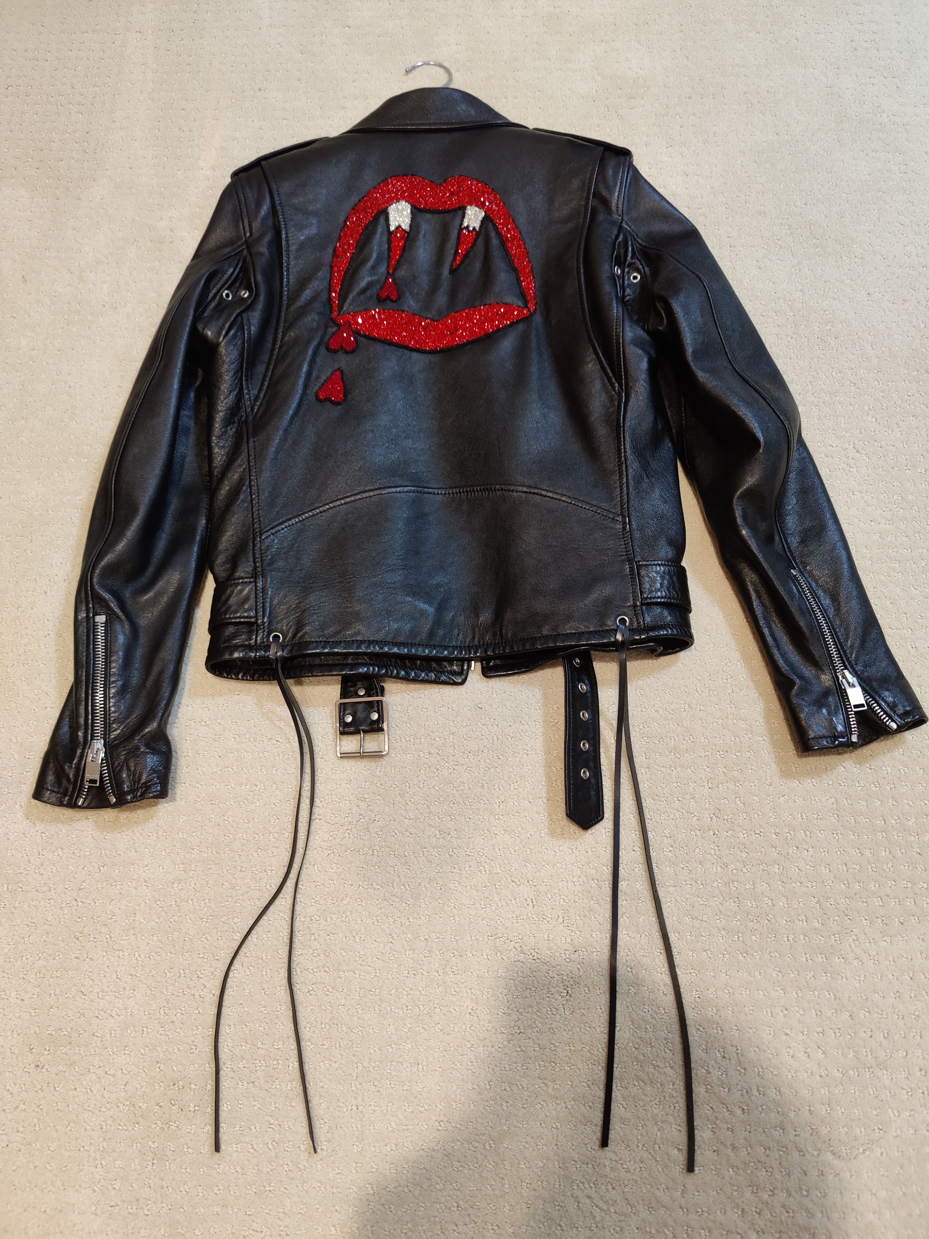 Saint laurent leather jacket blood luster sale