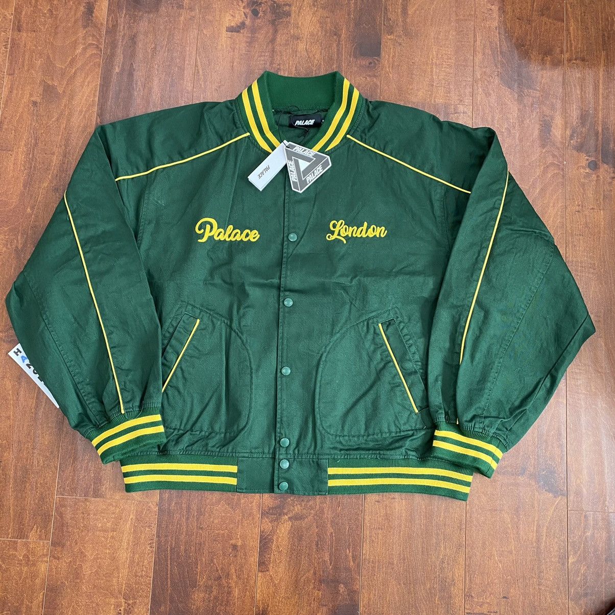 Palace Chain Stitch Duck Bomber Jacket Green XL | Grailed