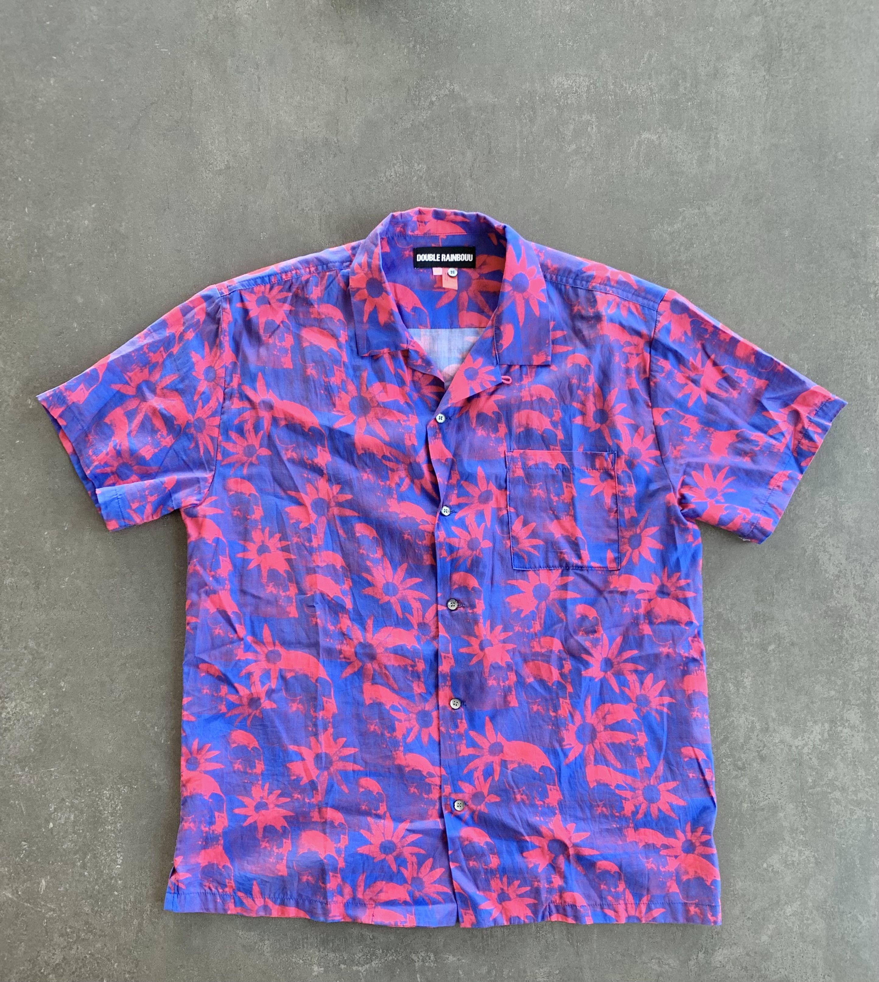 Double Rainbouu Skull Flower Shirt Size US M / EU 48-50 / 2 - 1 Thumbnail