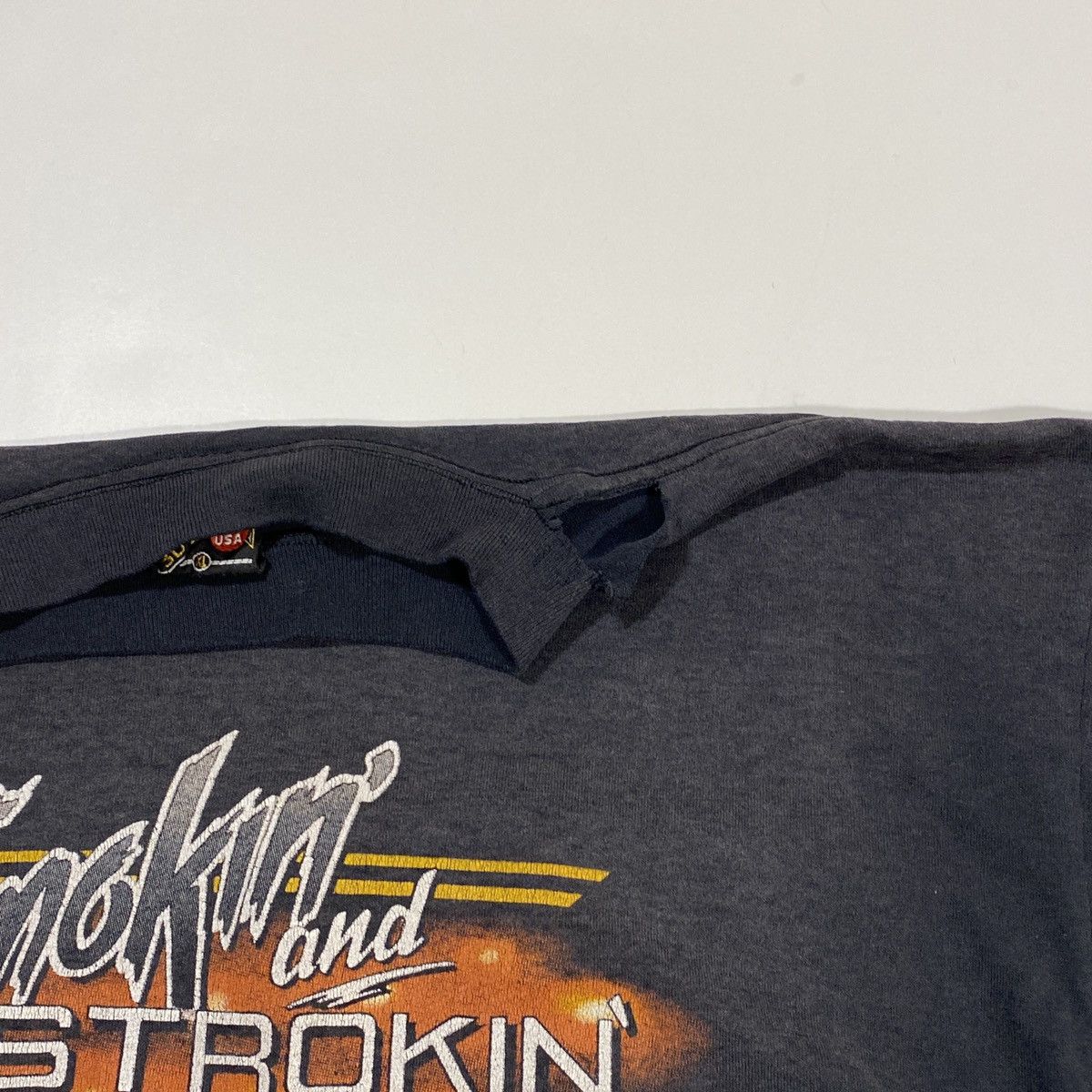 Harley Davidson × Vintage 90’s 3D Emblem Smokin And Strokin Tee Size US L / EU 52-54 / 3 - 6 Thumbnail