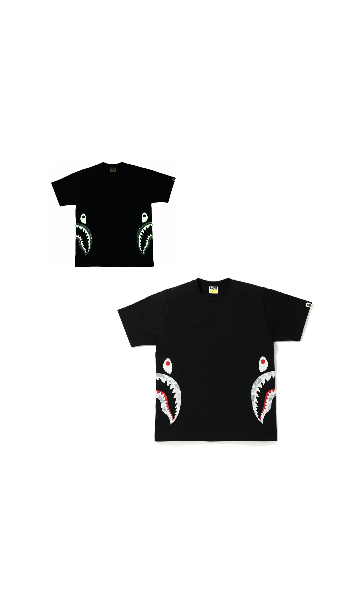 BAPE Side Space Camo Shark Tee White