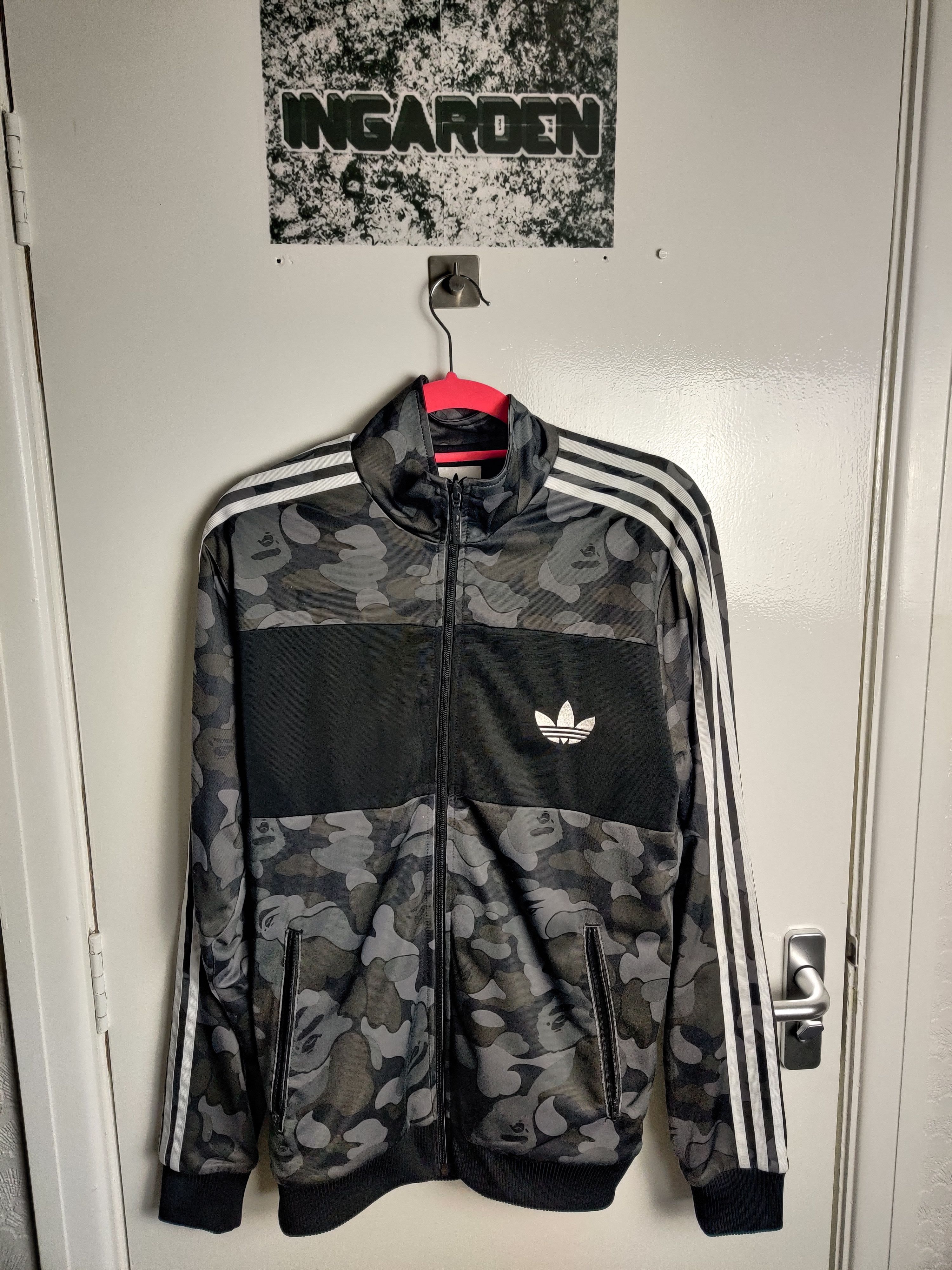 Adidas Bape Adidas x A Bathing Ape Bape Firebird Jacket Black Camo Grailed