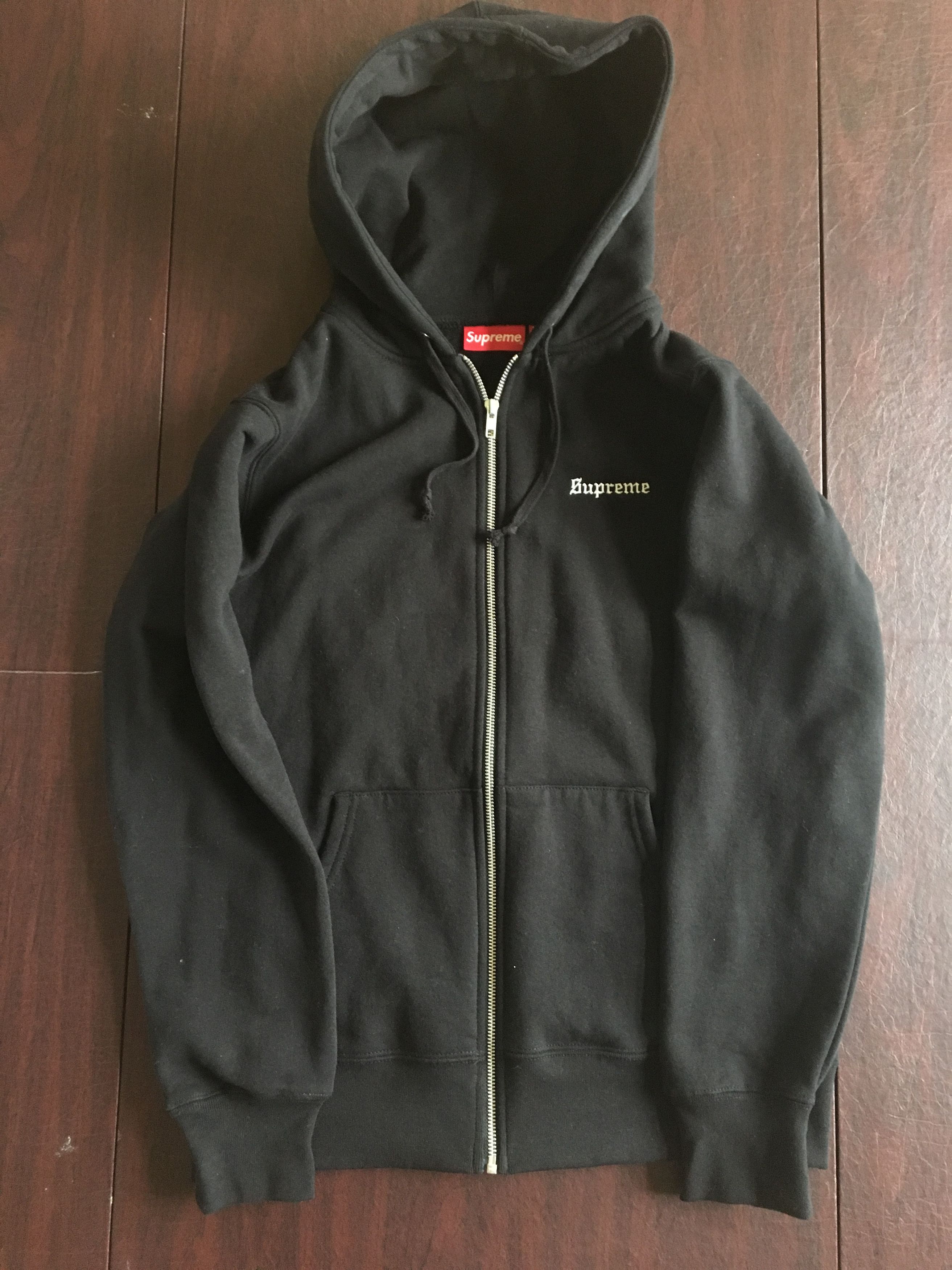 S shops Supreme 666 Patch Zip Up Jacket