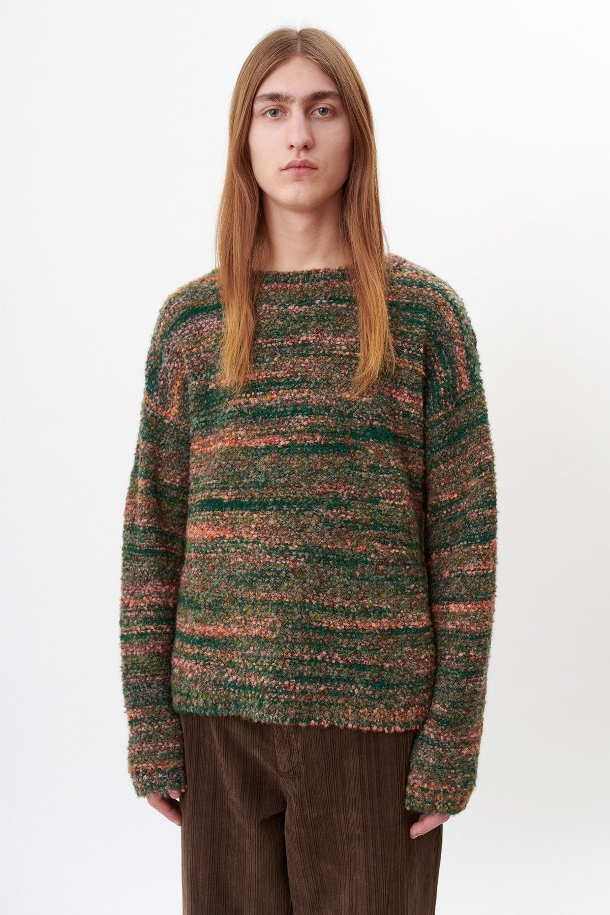 Our Legacy Popover Roundneck Red/Green Smudge Fair Isle Our Legacy Popover Roundneck Red/Green Smudge Fair Isle