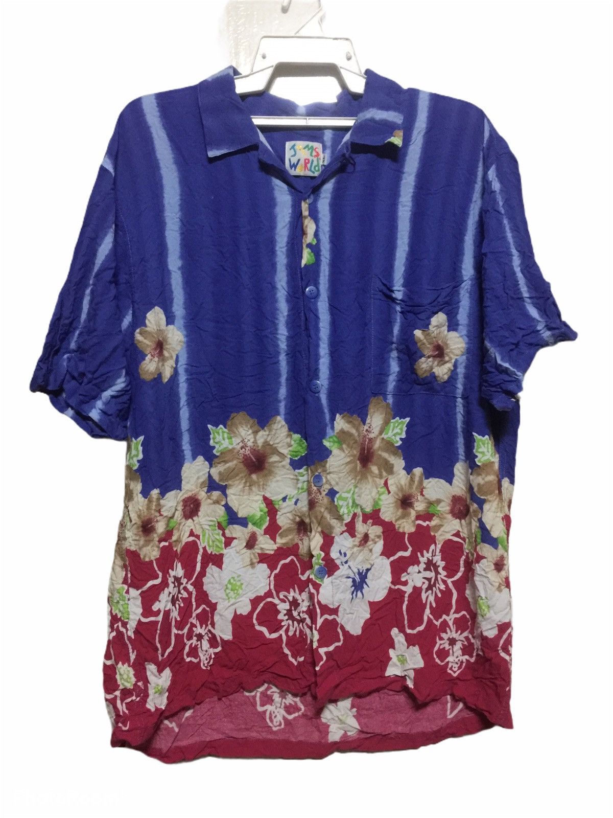 Jams World 🔥Rare🔥Vintage Jams World Nice Design Rayon Hawaii Shirt Size US L / EU 52-54 / 3 - 1 Thumbnail