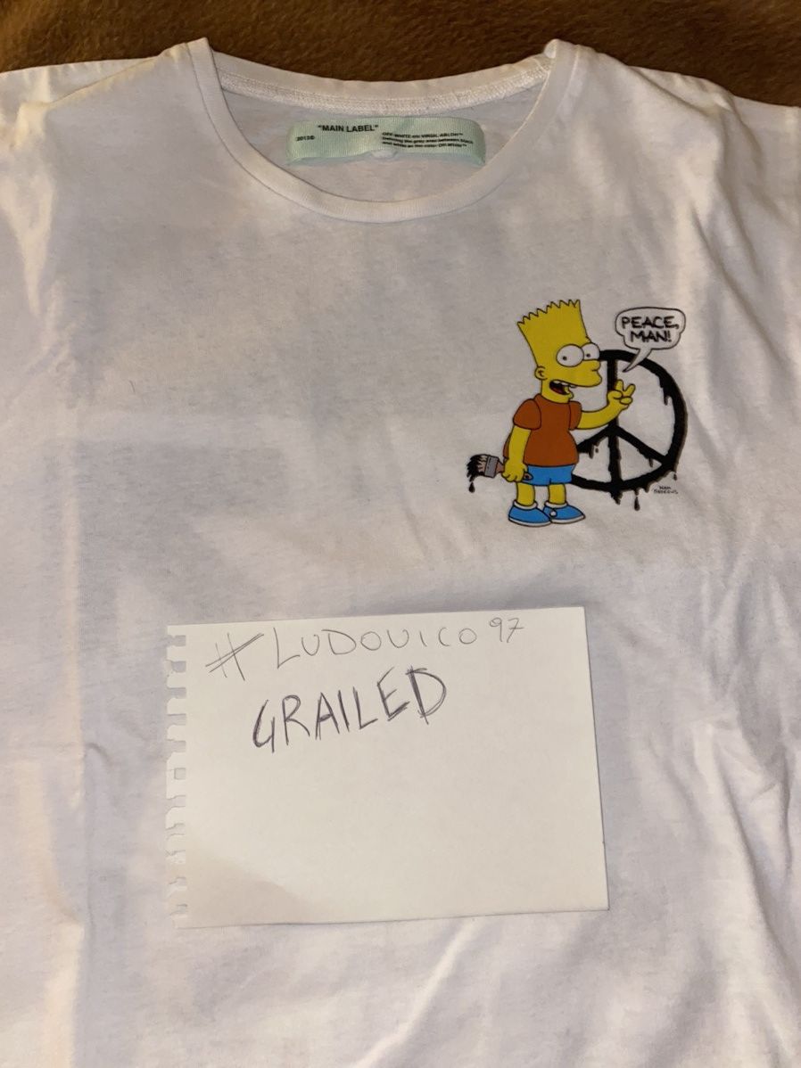 Off white bart simpson peace best sale