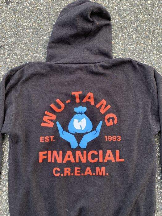 Wu Tang Clan Wu tang clan financial cream cash rules hoodie Grailed