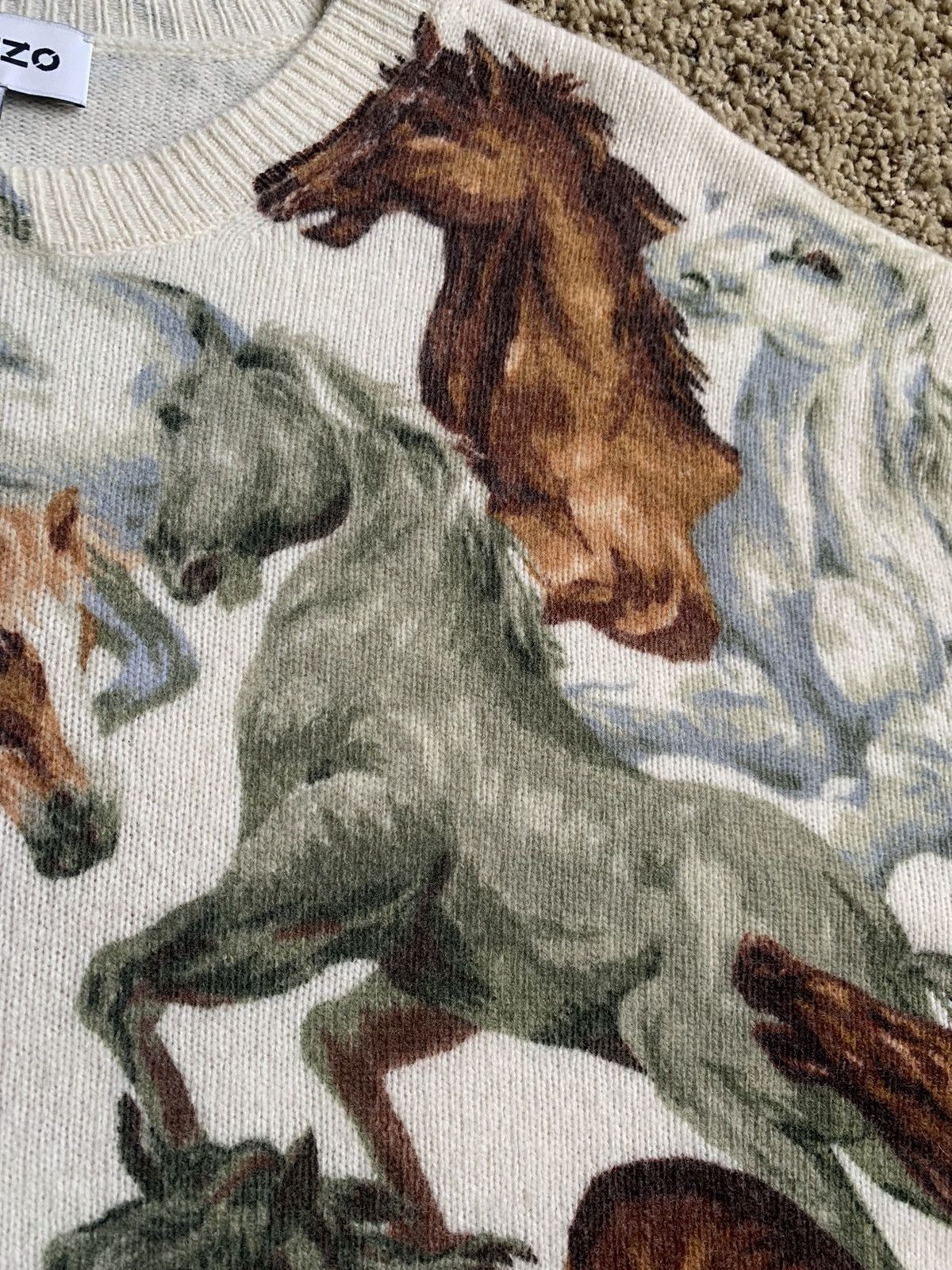 Kenzo Kenzo Horse Knit Sweater Size US L / EU 52-54 / 3 - 3 Thumbnail