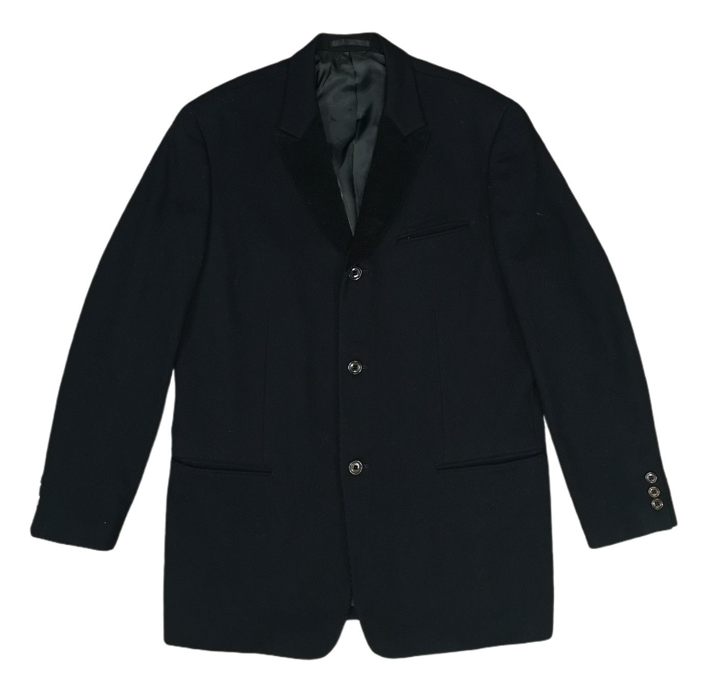 image of Y's For Men Yohji Yamamoto Wool Blazer in Black (Size Small)