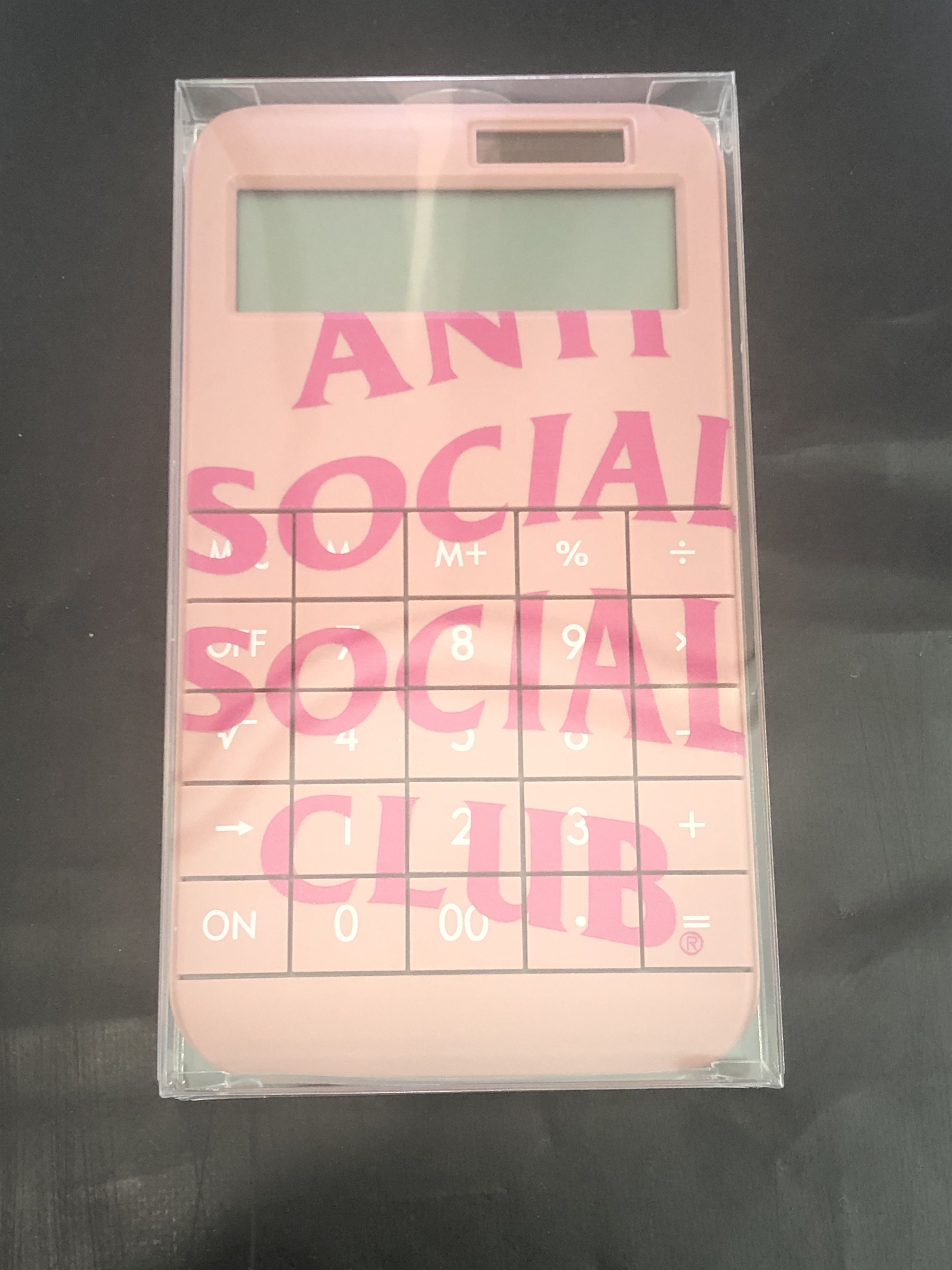Anti Social Social Club DS ASSC Pink Logo 7734 Big solar Calculator CPFM BAPE KITH Size ONE SIZE - 2 Thumbnail