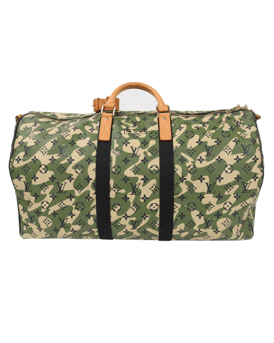 Louis Vuitton Takashi Murakami Keepall Bandouliere 55 Camouflage