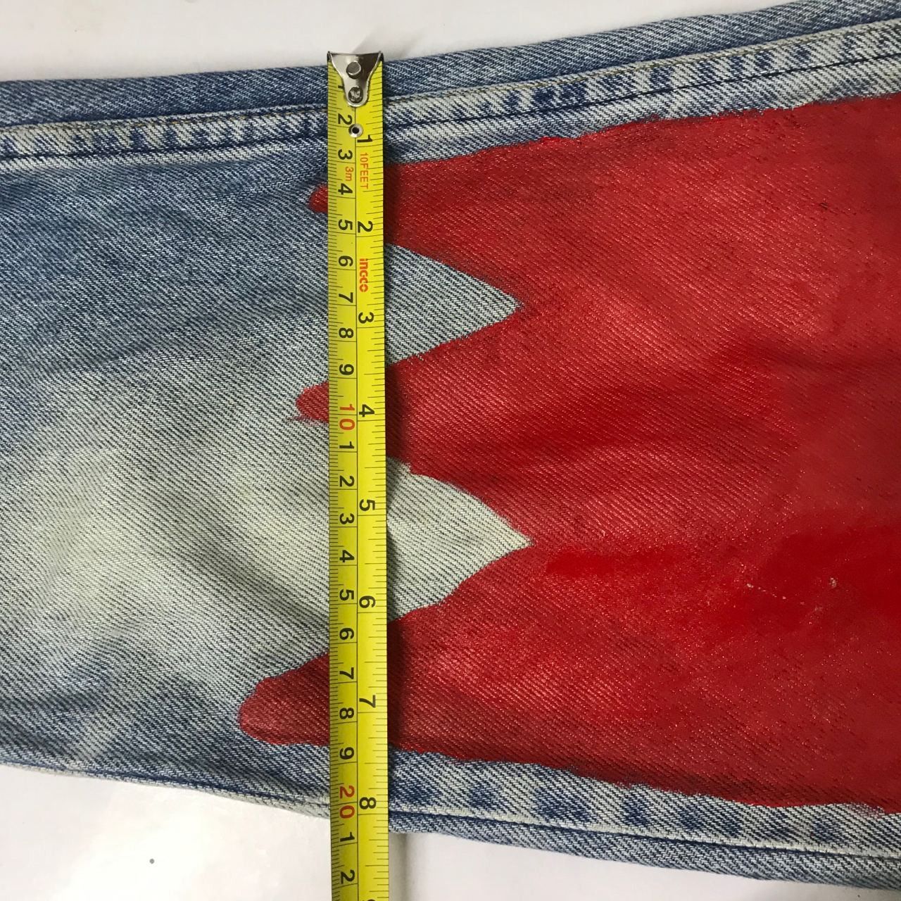Levi's Vintage Clothing 🔥 Vintage Levi's Art Design Paints Denim Jeans Size US 30 / EU 46 - 9 Thumbnail