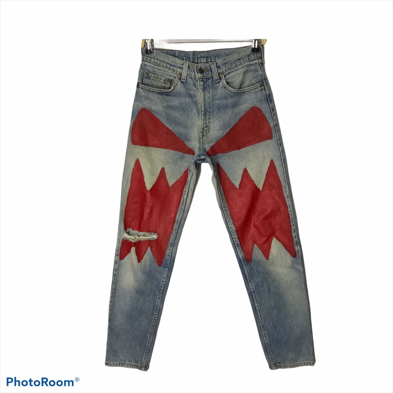 Levi's Vintage Clothing 🔥 Vintage Levi's Art Design Paints Denim Jeans Size US 30 / EU 46 - 1 Thumbnail