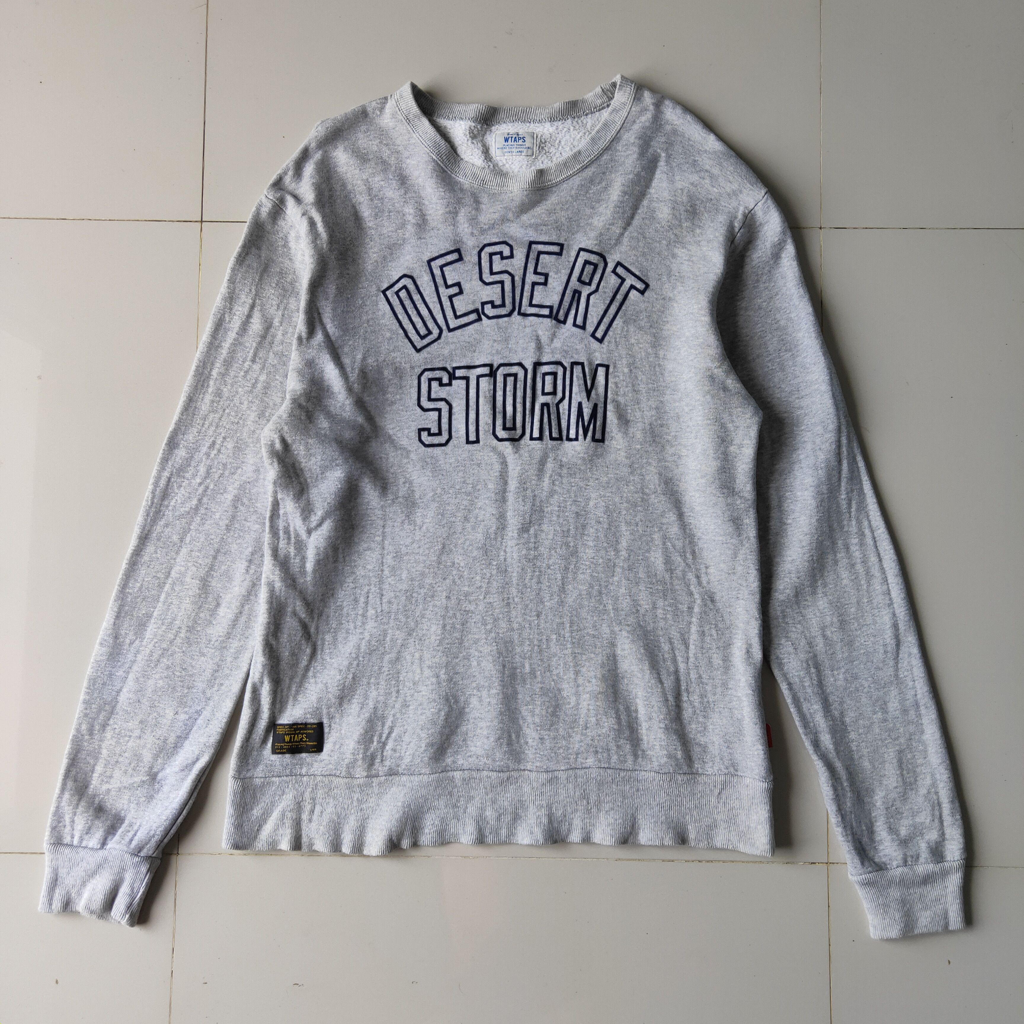 Wtaps Wtaps Hellweek Desert Storm Crewneck Grey | Grailed