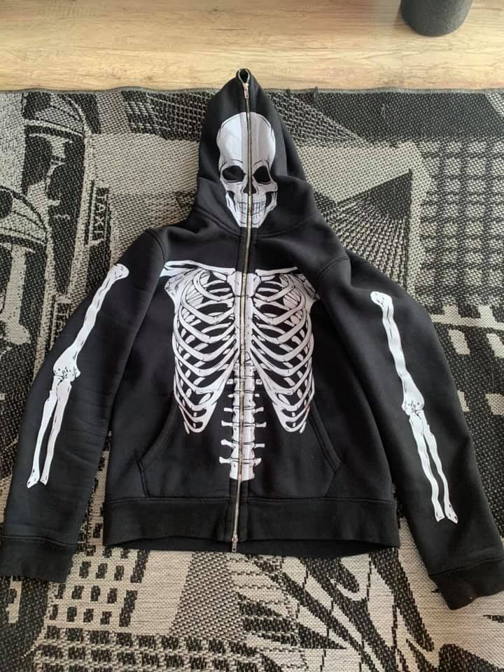 Goth Money Skeleton Hoodie Grailed