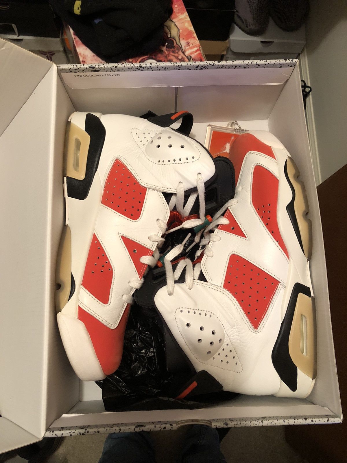 image of Air Jordan 6 Retro Gatorade Like Mike 2017 Shoes in White, Men's (Size 10)