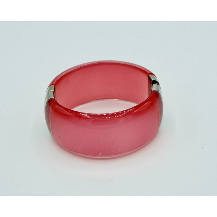 Vintage Hot Pink Lucite Bangle Bracelet - Vintage '60s Bangle - Re Size ONE SIZE - 9 Preview