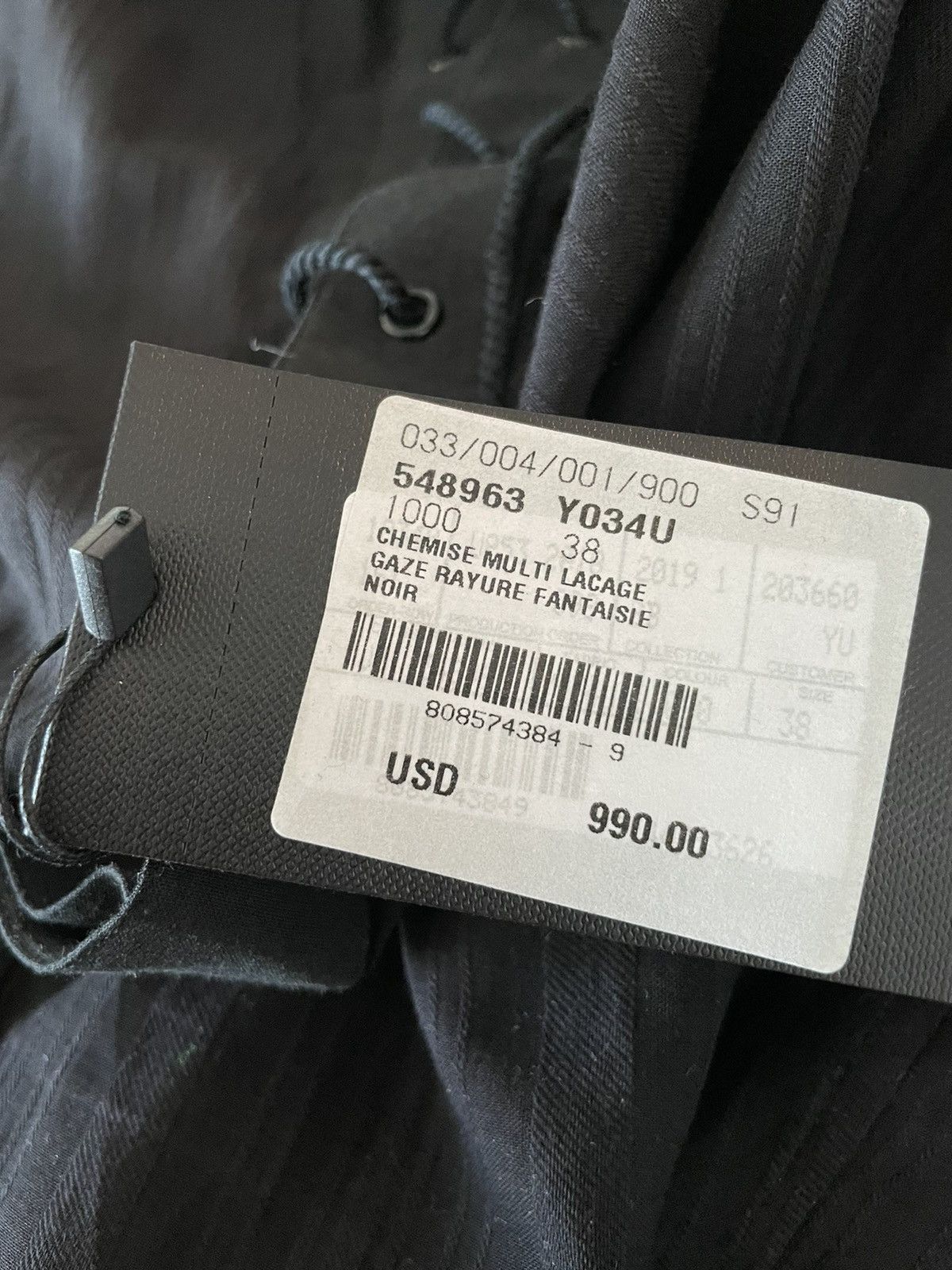 Hedi Slimane × Saint Laurent Paris × Yves Saint Laurent $1,200 Value New Super Runway Rare Lace Chemise Lacage Shirt Size US S / EU 44-46 / 1 - 7 Thumbnail