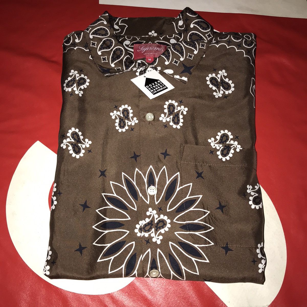 Supreme Silk Brown Paisley Button Up