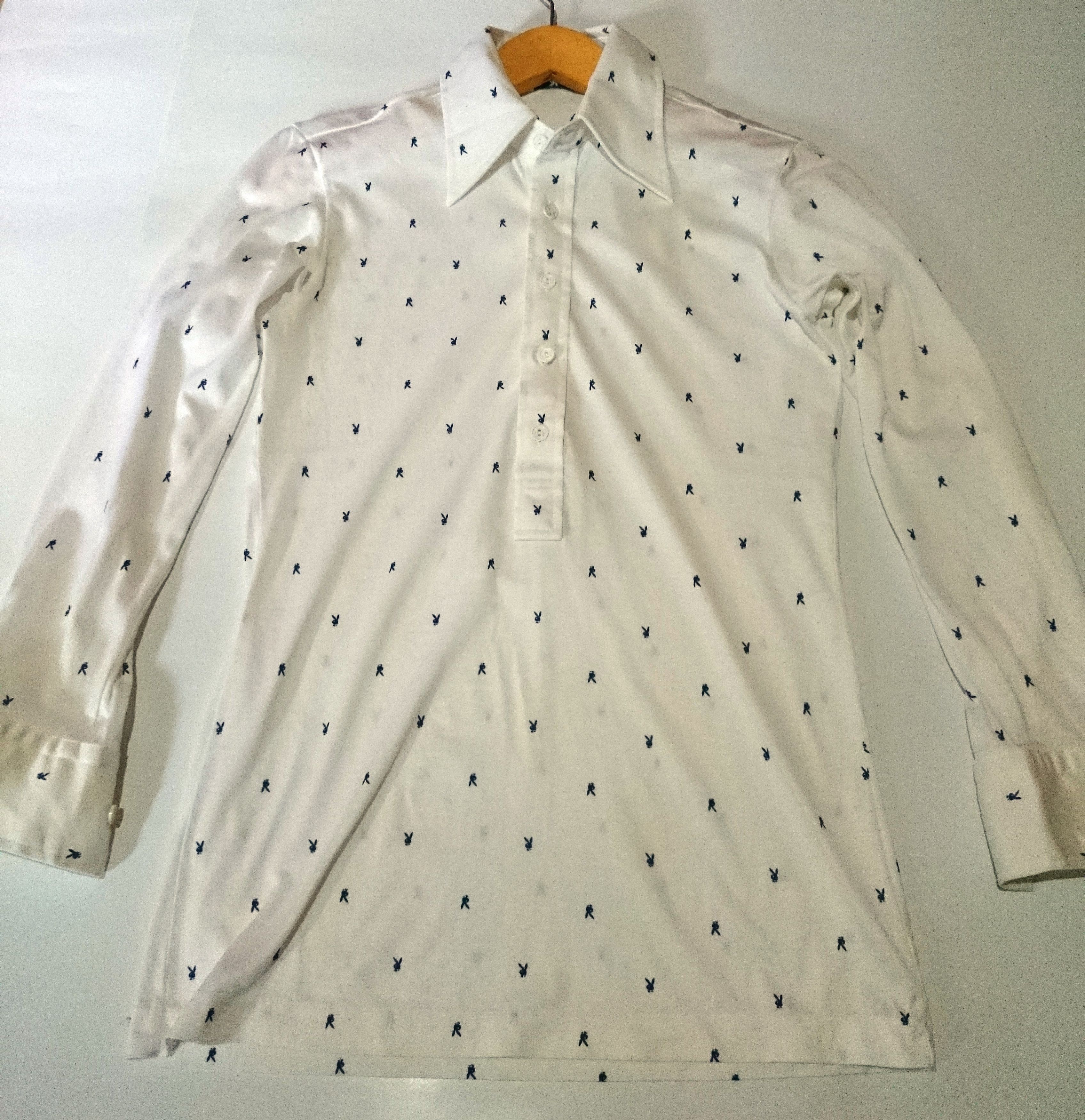 Playboy Vintage Playboy Shirt monogram beautiful design Size US S / EU 44-46 / 1 - 4 Thumbnail
