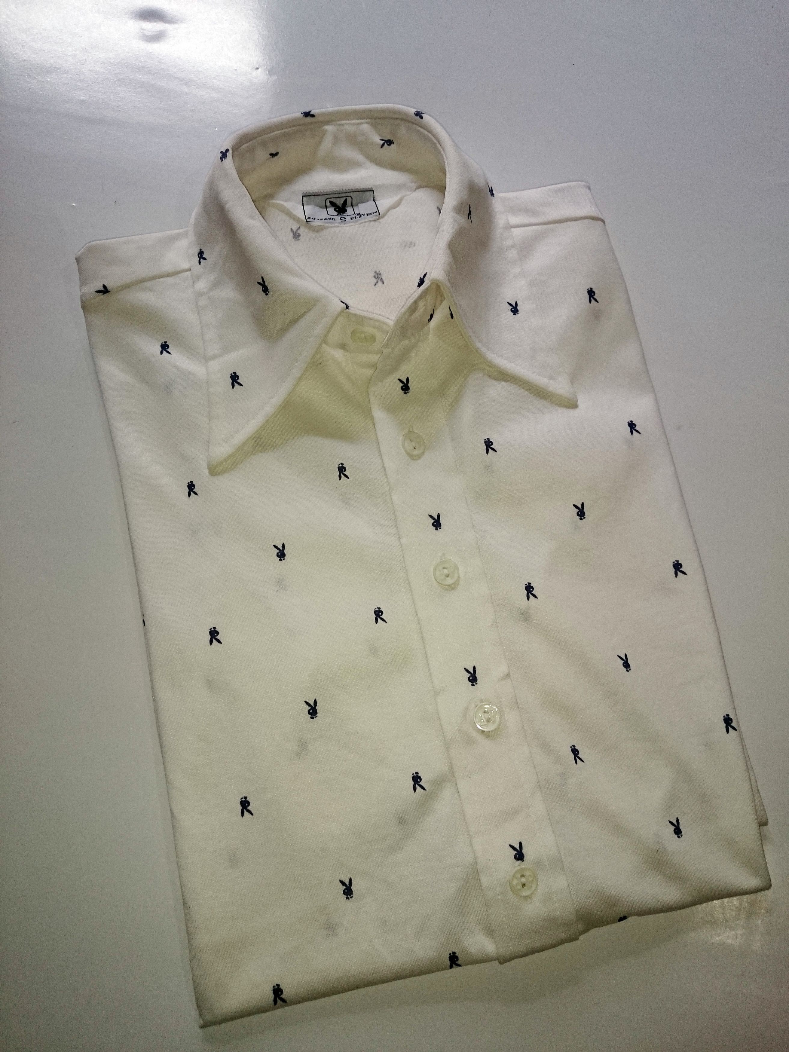 Playboy Vintage Playboy Shirt monogram beautiful design Size US S / EU 44-46 / 1 - 5 Thumbnail