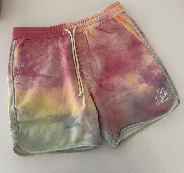 Kith Kith Tie Dye Jordan Short -Pink Green | Grailed