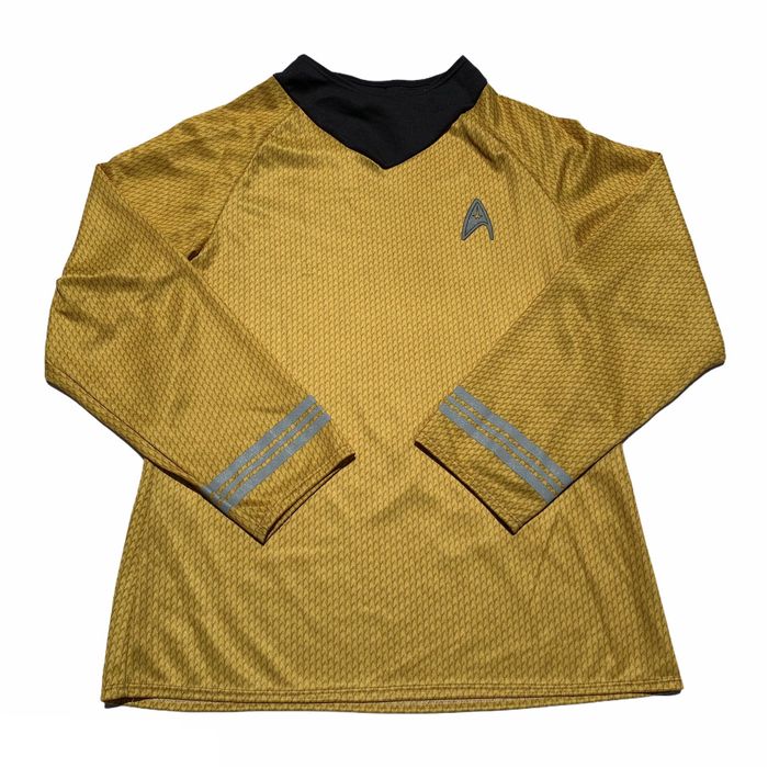 Vintage Vintage 90s Star Trek Yellow Cosplay Shirt Made USA Large | Grailed