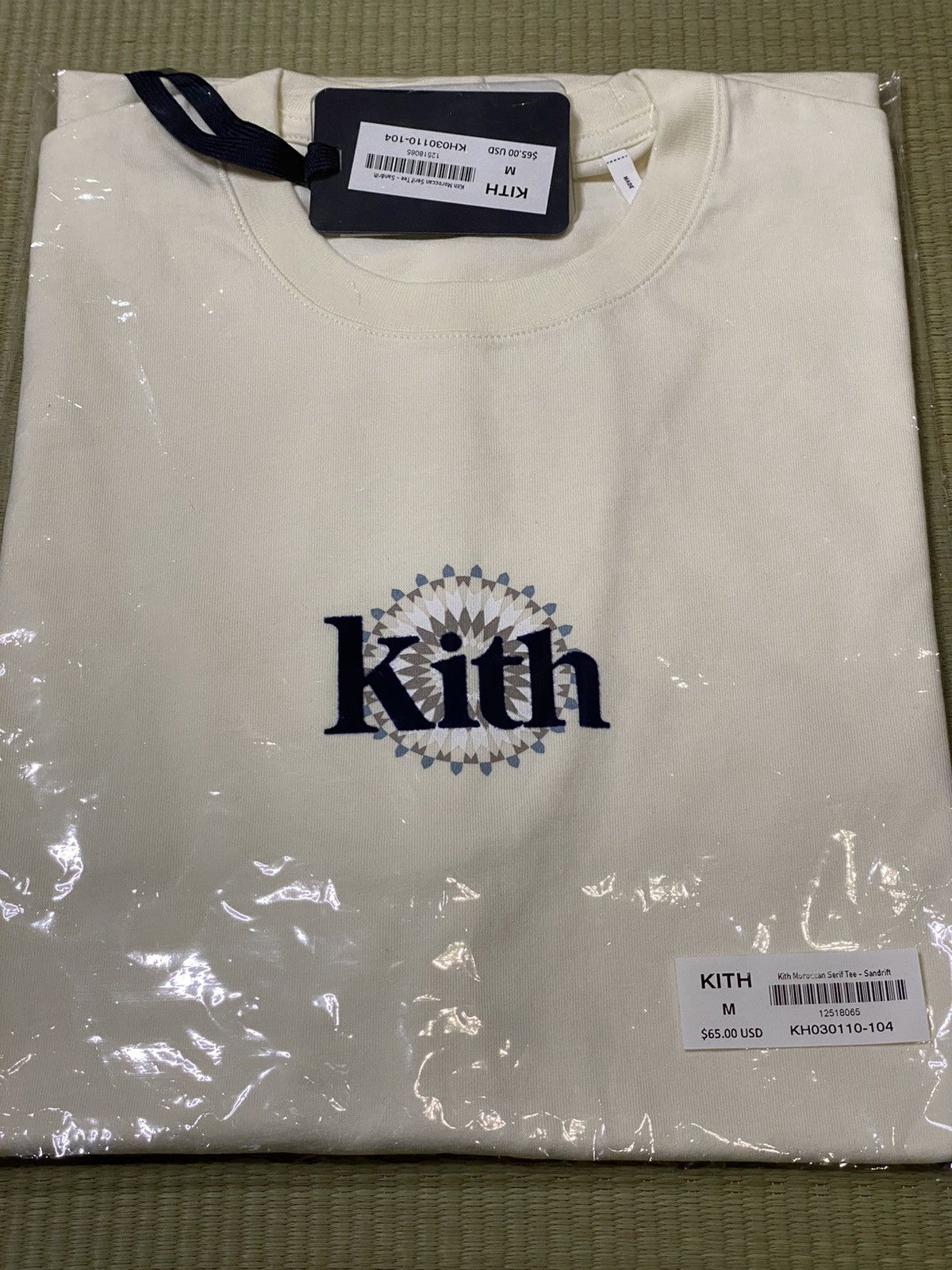 Kith Kith Moroccan Serif Tee Sandrift New Size M | Grailed