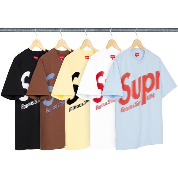 Supreme Supreme Intarsia Spellout S/S Top Light Blue T-shirt Size