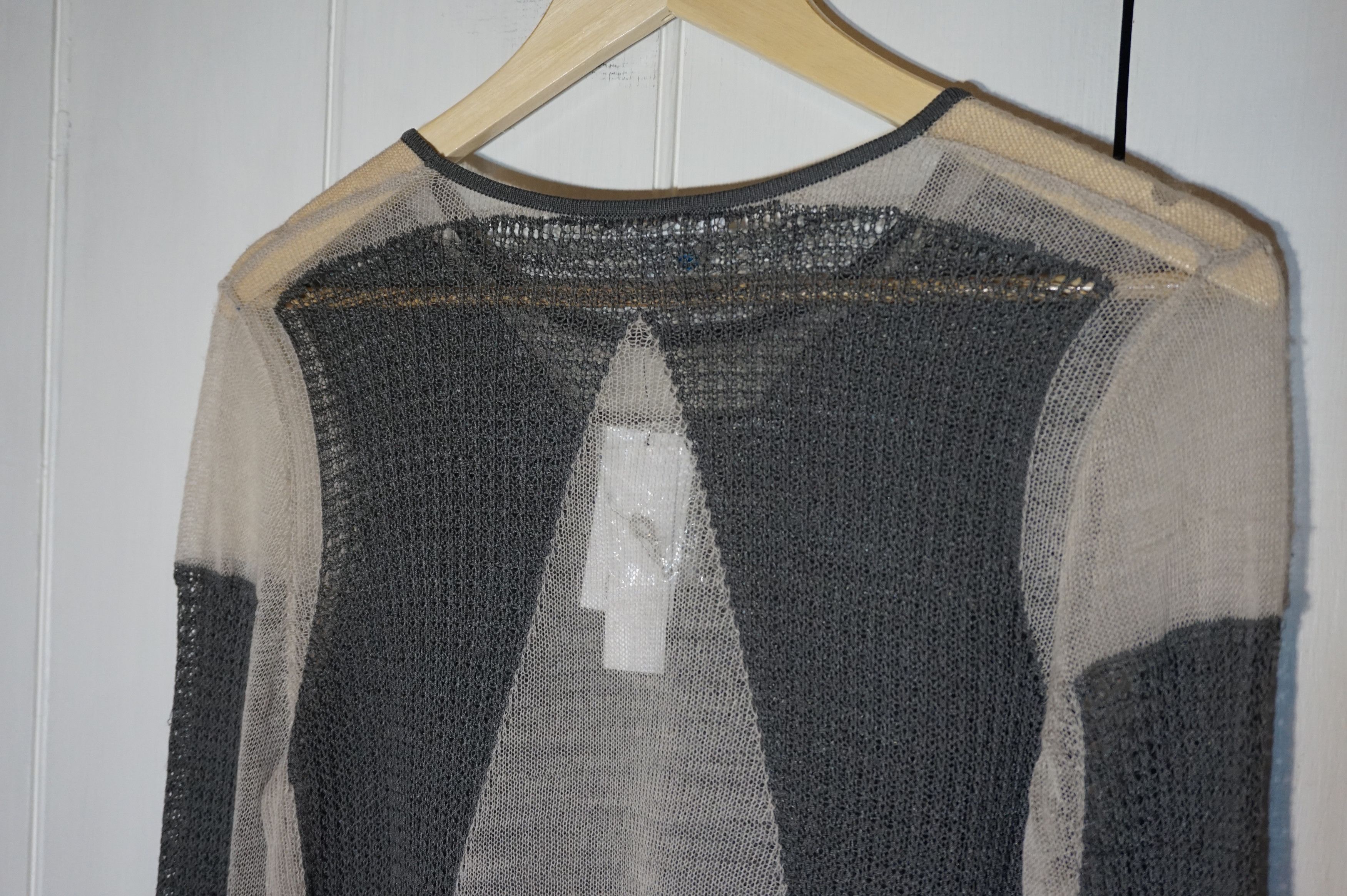 Helmut Lang sheer panelled knit top Size US M / EU 48-50 / 2 - 4 Thumbnail