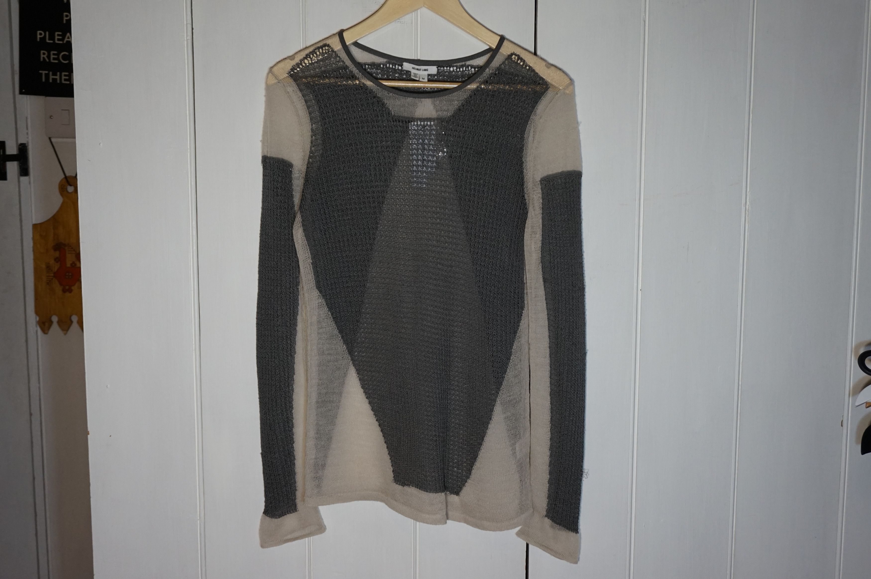 Helmut Lang sheer panelled knit top Size US M / EU 48-50 / 2 - 1 Thumbnail