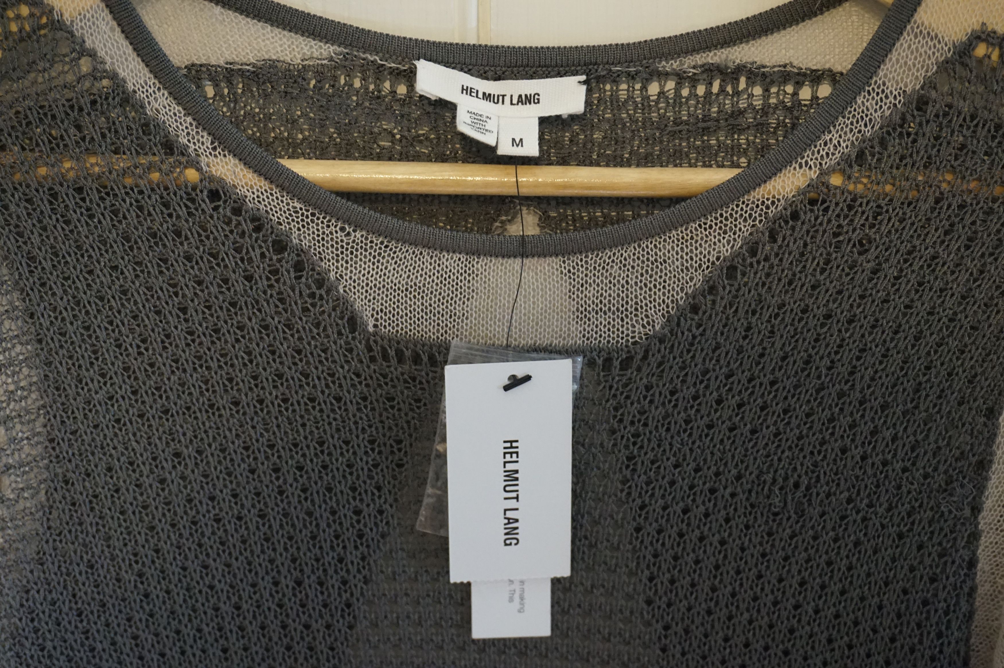 Helmut Lang sheer panelled knit top Size US M / EU 48-50 / 2 - 3 Thumbnail