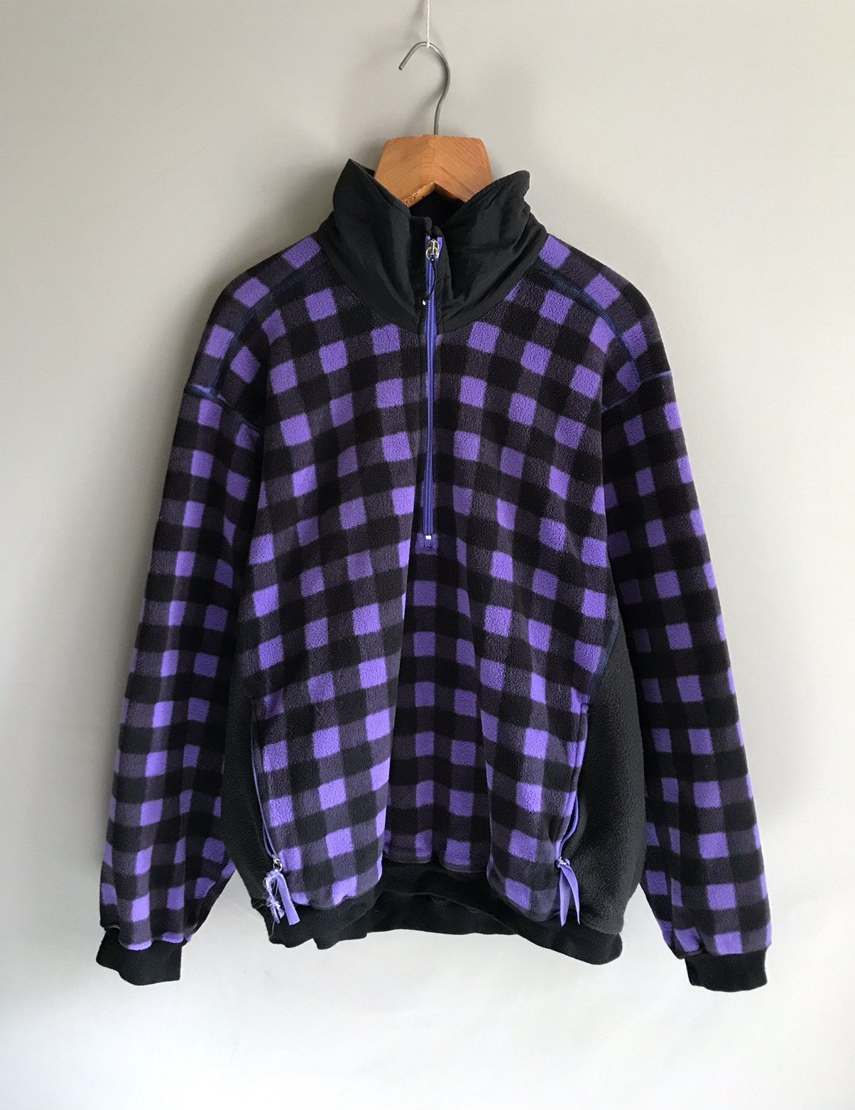Adidas × Polartec × Vintage ADIDAS Adventure Checkered Vintage Polartec Fleece Jacket Size US L / EU 52-54 / 3 - 1 Thumbnail