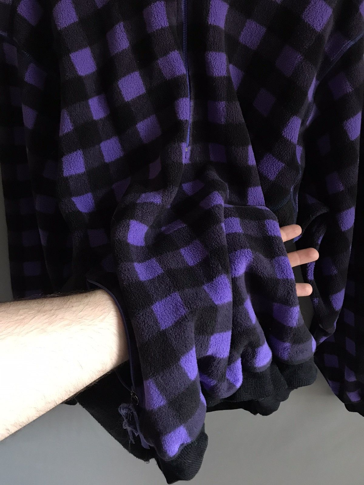 Adidas × Polartec × Vintage ADIDAS Adventure Checkered Vintage Polartec Fleece Jacket Size US L / EU 52-54 / 3 - 8 Thumbnail