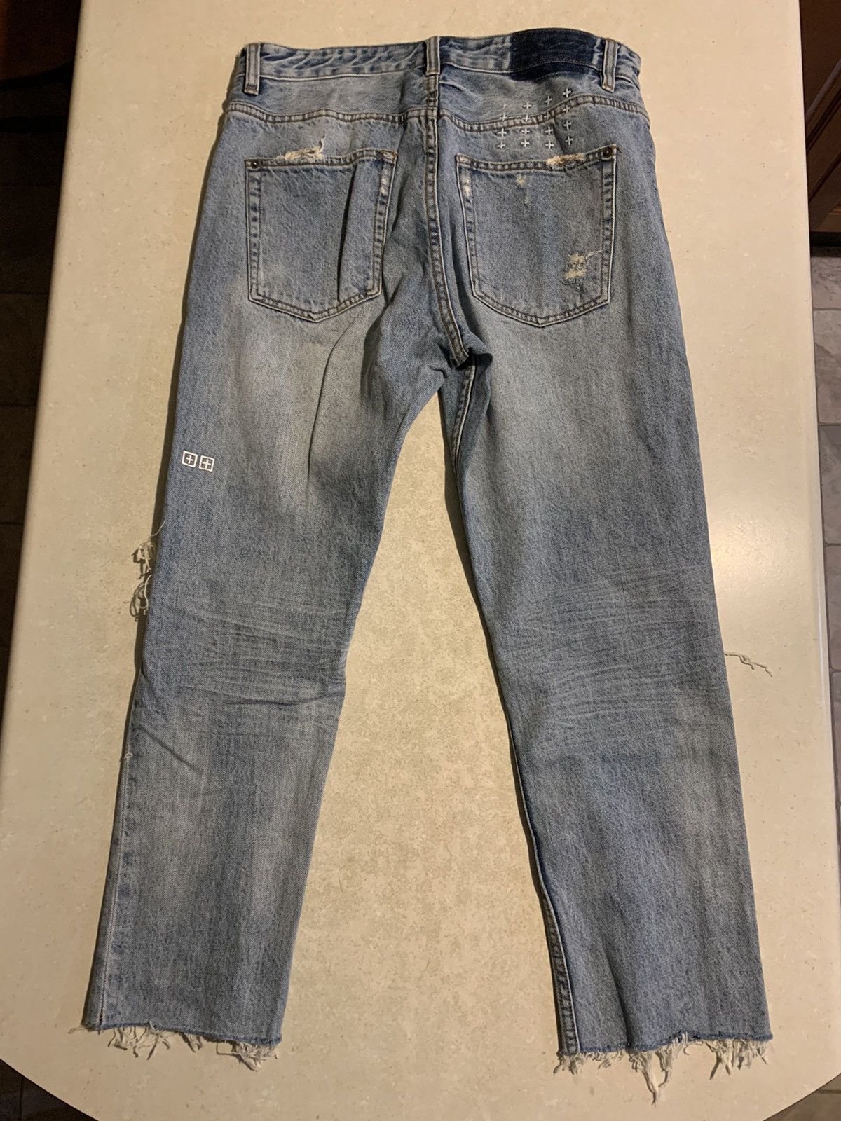 Ksubi Ksubi Wolf Gang Mortal Cropped Jeans Size US 31 - 2 Thumbnail