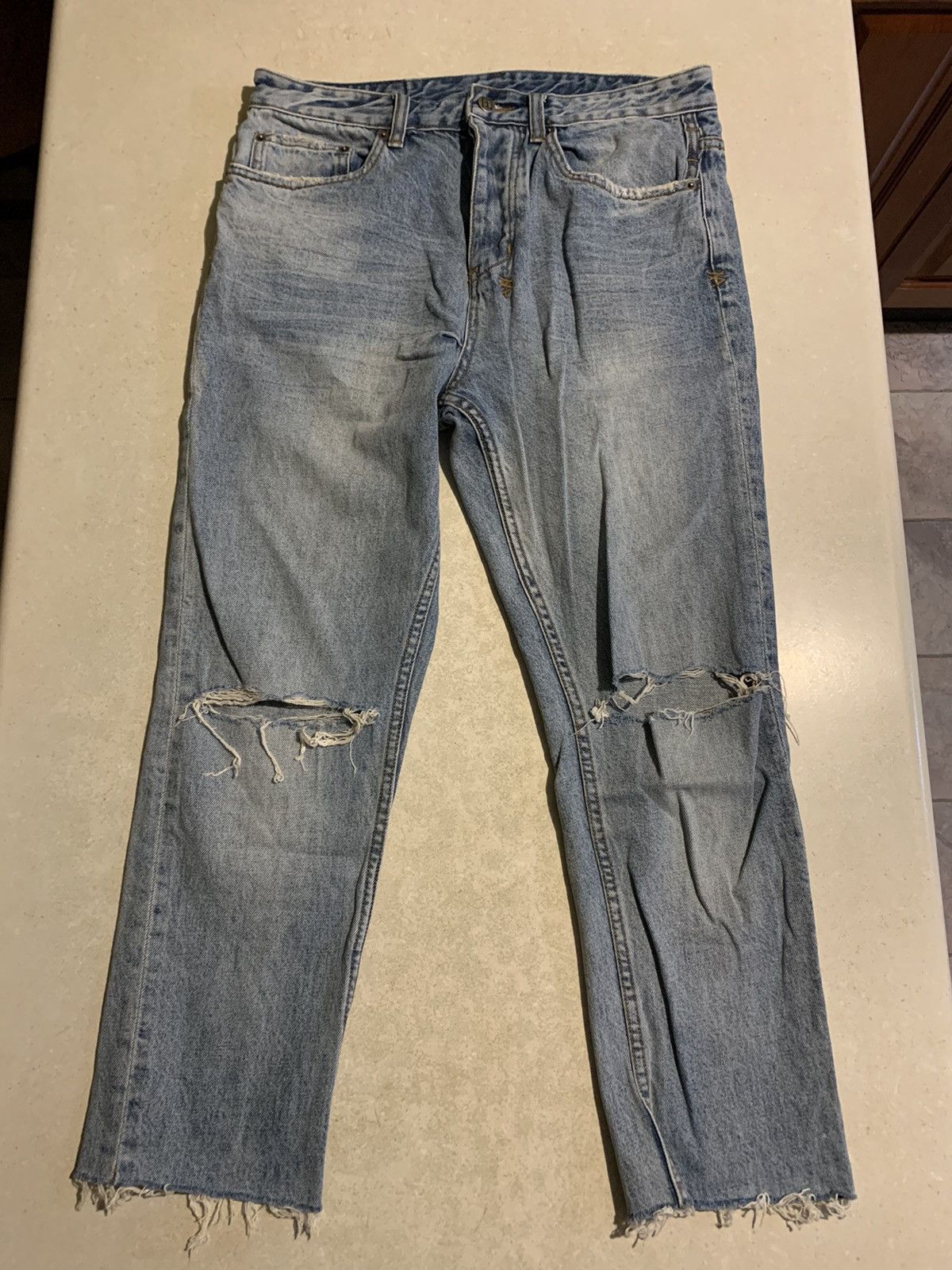 Ksubi Ksubi Wolf Gang Mortal Cropped Jeans Size US 31 - 1 Thumbnail